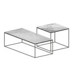 Slim marble low tables
