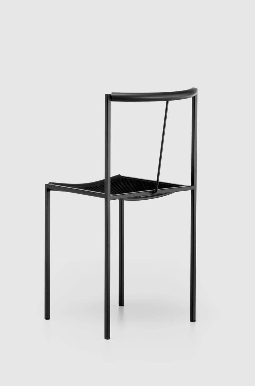chair from side and back with grey background