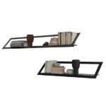 air shelf wall rack ραφια εντοιχισμένα σε μαύρο