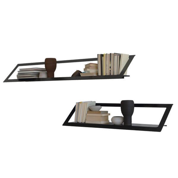 air shelf wall rack ραφια εντοιχισμένα σε μαύρο