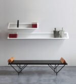 air shelf wall rack ραφια εντοιχισμένα σε λευκό