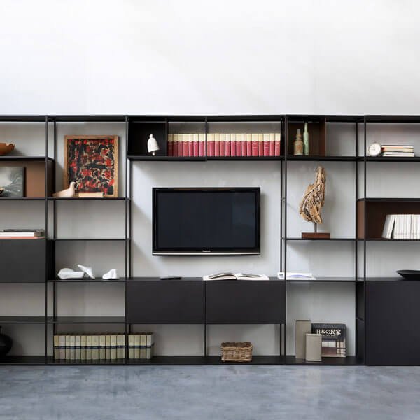 easy irony tv βιβλιοθήκη και stand τηλεόρασης μαζί