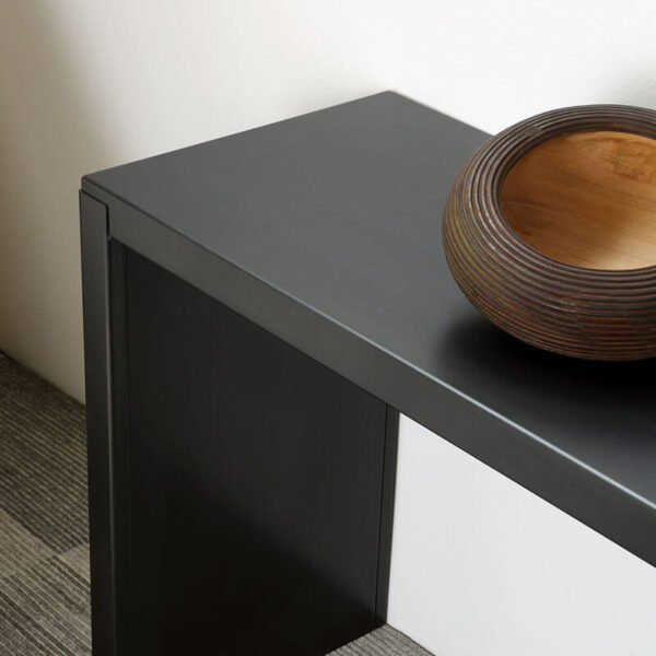 irony console κονσόλα/μπουφές σε μαύρο με διακοσμητικό μπωλ