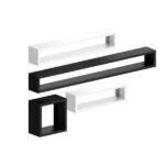 irony wall rack ράφια εντοιχισμένα σε μαύρο και λευκό