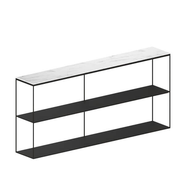 slim marble sideboard μπουφές με επιφάνεια μαρμάρου λευκού