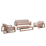 Set καναπές εξωτερικού χώρου από teak, Gescova