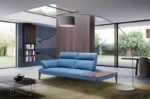 caveoso γωνιακός καναπές σε μπλέ χρώμα