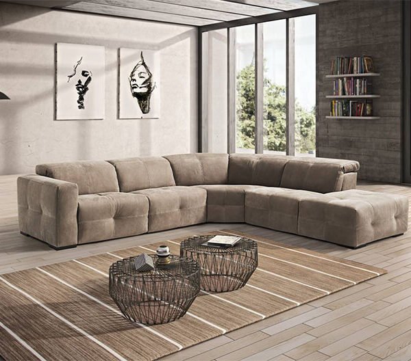 savanne γωνιακός καναπές σε μπεζ