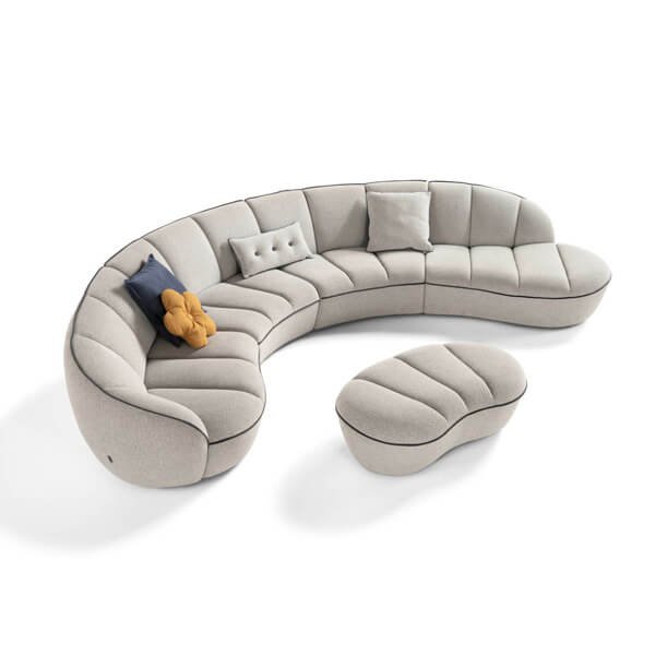 shai γωνιακός καναπές σε γκρι ύφασμα