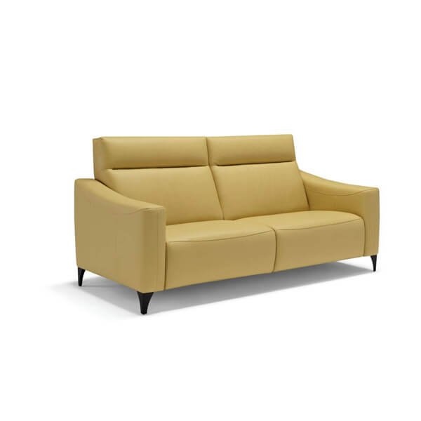 piper καναπές διθέσιος σε δέρμα σε χρώμα κίτρινο