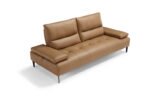 tate δερμάτινος διθέσιος καναπές σε καφέ-πορτοκαλί